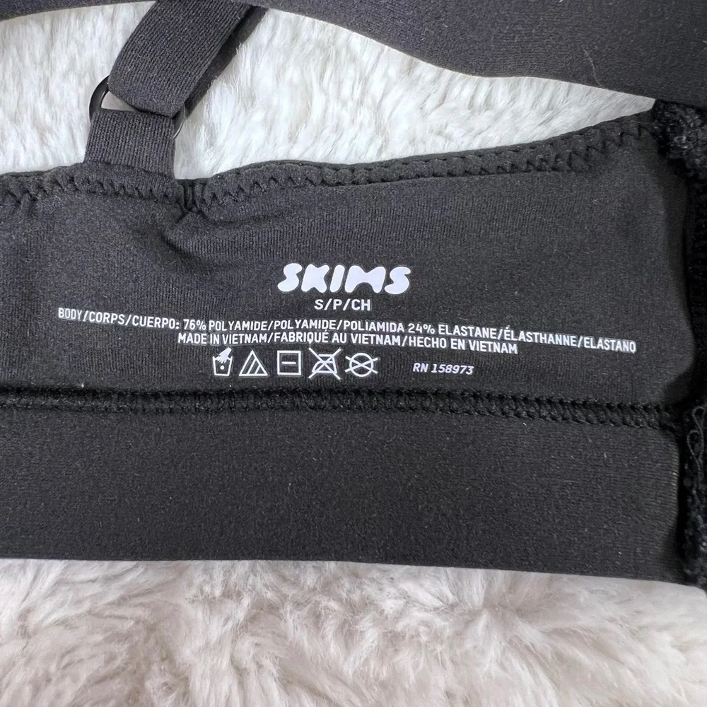 SKIMS Fits Everybody Scoop Bralette Onyx Black BR-SCN-2025 Womens Size Small NEW - Picture 8 of 11